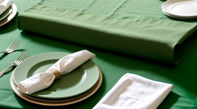 Elegant tablecloths and napkins