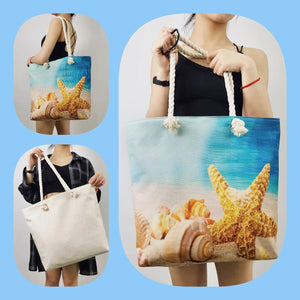 Flower Tree Printed Handbags For Women Causal Linen Beach Tote Bags Orchard Eco Reusable Shoulder Shopping Bags For Groceries