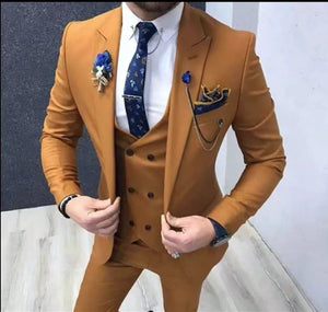 Men Suit 2023 Spring and Autumn High Quality Custom Made Business Wedding Prom Three-piece Blazer Sets Slim Fit Costume Homme