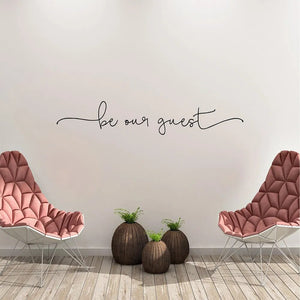 Removable be our guest Text Wall Sticker For Living Room Art Decals Bedroom Wallpaper