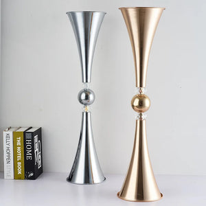 Vases Metal Candle Holders Candlesticks Wedding Centerpieces Event Flower Road Lead Home Decoration 10 PCS/ Lot