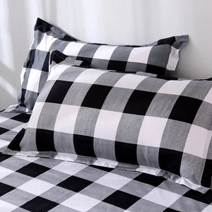 Black And White Comforter Home Textile Black Lattice Bedding Set Queen Size Cotton Bedspread King Duvet Cover