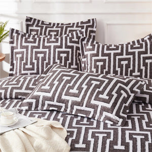 Geometric Pattern Bedding Set Duvet Cover King Queen Size Comforter Sets High Quality Bed Linen Gray Luxury Bed Linings