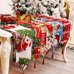 New Year 2023 Gift Christmas Table Runner Merry Christmas Decoration For Home Tableware Natal Navidad 2022 Christmas Ornament