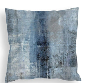 Blue, gray and white three-color linen pillowcase sofa cushion cover home decoration can be customized for you 40x40 50x50