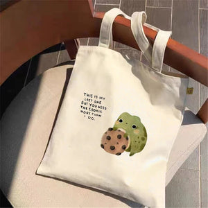 Canvas Tote Bag Shopper Bag Women Designer Handbags 2021 Girl Fashion Casual Large Capacity Cute Bee Printing Shoulder Bags