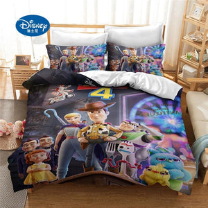 Disney Cartoon Toy Story Bedding Set King Size Quilt Duvet Cover for Kids Bedroom Decora Boy Bed Cover  Comforter Bedding Sets