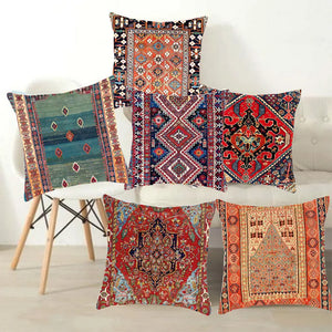 2022 New Ethnic Persian Carpet Print Linen Pillows Case Hot Bohemian Decorative Geometric Throw Pillows Sofa Couch Home Decor