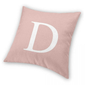 Rose Gold Basic Monogram D Square Pillowcase Polyester Linen Velvet Creative Zip Decor Room Cushion Case