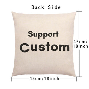 Linen Plant Cushion Covers Custom Pillow Cover for Sofa Living Room Decorative Pillows Home Decor Animals Coussin Decoratif