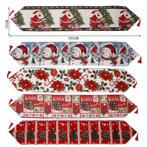 New Year 2023 Gift Christmas Table Runner Merry Christmas Decoration For Home Tableware Natal Navidad 2022 Christmas Ornament