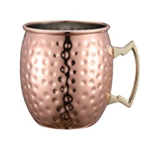 1/ 4 Pieces 550ml 18 Ounces Moscow Mule Mug Stainless Steel Hammered Copper Plated Beer Cup Coffee Cup Bar Drinkware