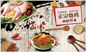 custom mural photo wallpaper 3d Roast chicken gourmet dining food home decor living room Wallpaper for walls in rolls