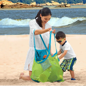 Protable Mesh Bag Children Sand Away Kids Swimming Pool Beach Toys Clothes Towel Bag Baby Toy Storage Sundries Bags Organizer