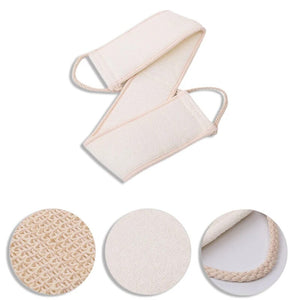 Shower Brush Rub Exfoliating Sided Spa Massage Bath Towel Skin Care Cotton Linen Strip Washing Extended Back Scrubber