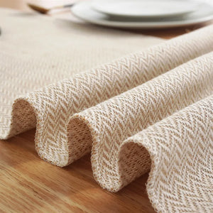 Modern Table Runner Simple Nordic Style Beige Table Flag Handmade Tassel Cotton Linen Tablecloth Bed Runners Table Decoration