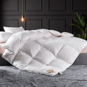 Luxury Bedding Comforter Duvet Insert White Goose Down All Season Warmth Quilted Comforter Blanket Twin Full Queen size