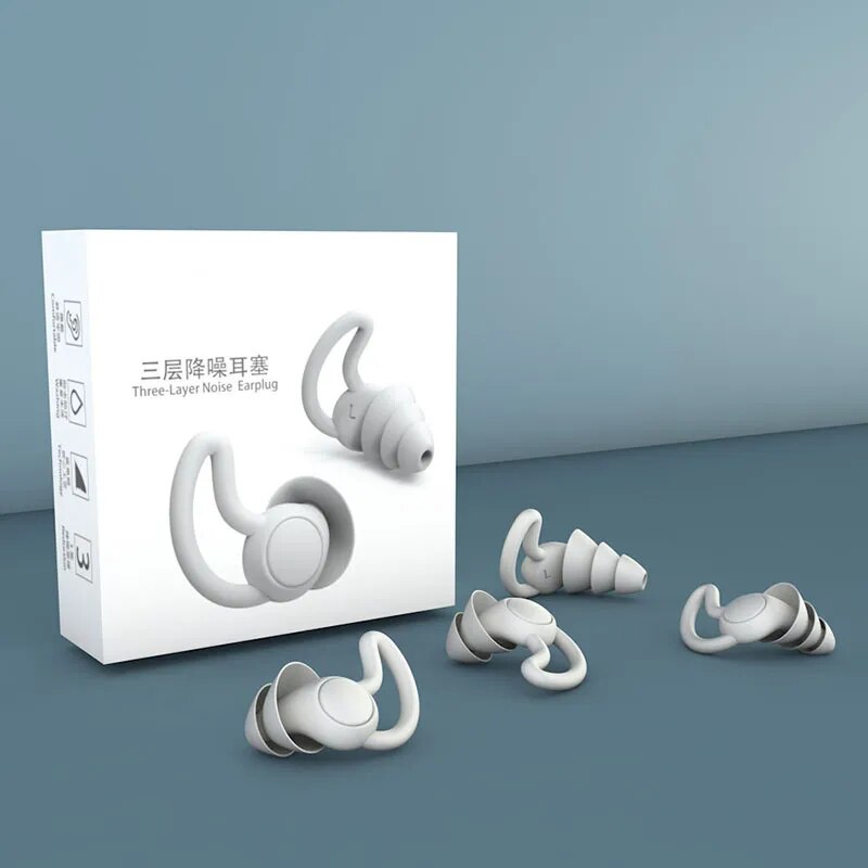 Ear Plugs Sound Blocking Ear Protection Earplugs for Travel Office Sleep Silicone Plugs Reduce Sound Sleeping Aids Anti-Noise