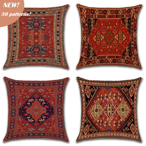 2022 New Ethnic Persian Carpet Print Linen Pillows Case Hot Bohemian Decorative Geometric Throw Pillows Sofa Couch Home Decor