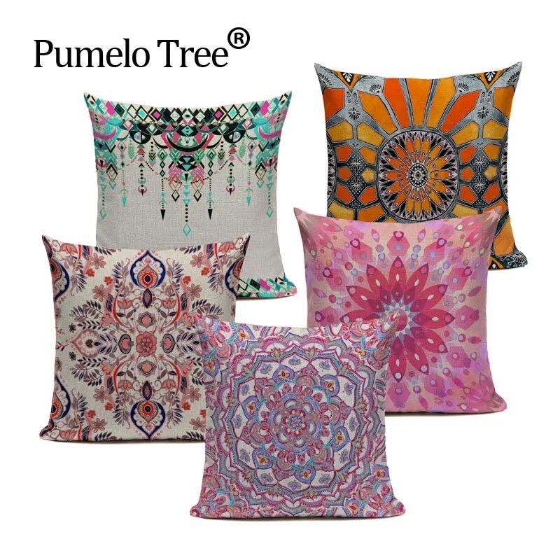 Vintage Decorative Cushion Covers Bohemian Multicolor Pillowcase For  Pillow Custom High Quality  Cushions For Sofa Bed Decor