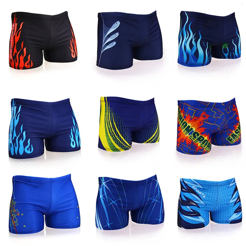 Men Swimming Trunks Multi Prints Swimwear Swim Briefs Swimsuit Beach Boxer Shorts Wear Bathing Suit