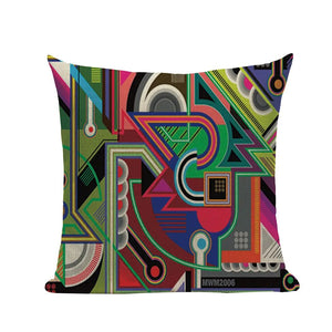 Custom Cushion Cover Geometric Colorful  Pillow Case Multicolour Pillowcase  High Quality  Pillow Cases Cushions Covers Sofa