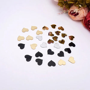 100 pieces 2cm(0.8 in) Small Heart Sticker Wedding Decor Acrylic Mirror Sticker Kid's Room DIY Accessory Party Guest Gifts