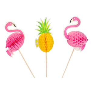 10/20Pcs Mix color Tropical Umbrella Flamingo Pineapple Cocktail Straws Disposable Juice Drinking Straw Hawaii Beach Party Decor