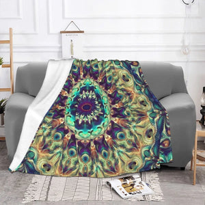 Flower Of Life Mandala Blanket Zen Sacred Geometry Plush Warm Flannel Fleece Throw Blankets For Bedspread Bed Sheet Couch Cover