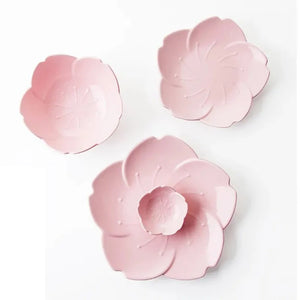 Ceramic Sakura Dinner Set Pink Kitchen Tableware Plates Flower Shape Chili Sauce Dish Plastic Plates Plates