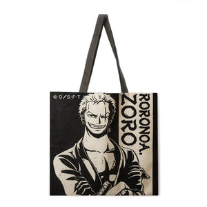 Foldable shopping bag cartoon anime print handbag lady shoulder bag lady casual handbag fashion beach bag lady handbag