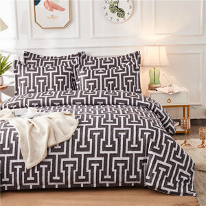 Geometric Pattern Bedding Set Duvet Cover King Queen Size Comforter Sets High Quality Bed Linen Gray Luxury Bed Linings