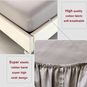 Home Textile Bedsheet Couple Mattress Cover Bed Sheet with Elastic Band Bed Linen Cotton Solid Double Queen Fitted Sheet 180x200