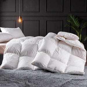 Luxury Bedding Comforter Duvet Insert White Goose Down All Season Warmth Quilted Comforter Blanket Twin Full Queen size