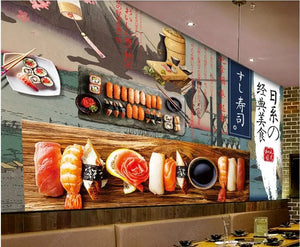 custom mural Wallpaper for walls in rolls Japanese style sushi gourmet dining home decor room 3d photo wallpaper on the wall