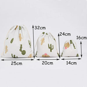 Natural Pouch for Dry Flower 3Pcs/Set Drawstring Cotton Linen Cosmetic Organizer Pouch Perfume Fragrance Bag Aroma Bag