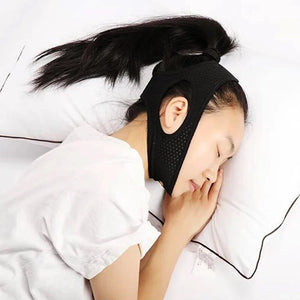 Anti Snoring Sleeping Chin Strap Best Stop Snoring Device Adjustable Snore Reduction Belt Sleep Aids Chin Strips Belt for Unisex