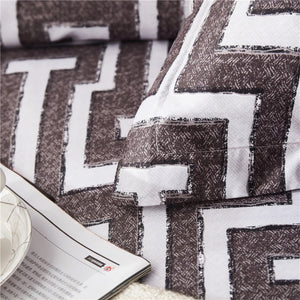 Geometric Pattern Bedding Set Duvet Cover King Queen Size Comforter Sets High Quality Bed Linen Gray Luxury Bed Linings