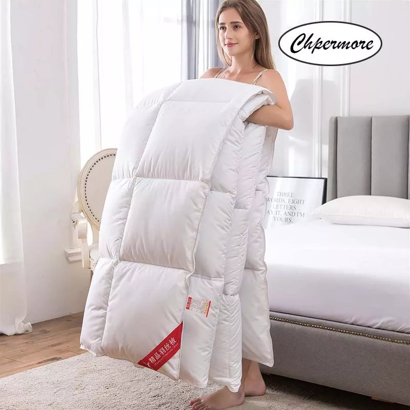 Chpermore 95 % White Goose/Duck Down Quilt Duvets five star hotel  Winter Comforters 100% Cotton Cover King Queen Twin Full Size