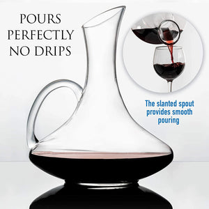 Elegant Handle Decanter Red Wine Decanter Sets Crystal Wine Glasses Lead-free Breather Carafe Improve The Taste Of Red Wine