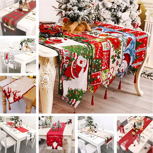 New Year 2023 Gift Christmas Table Runner Merry Christmas Decoration For Home Tableware Natal Navidad 2022 Christmas Ornament