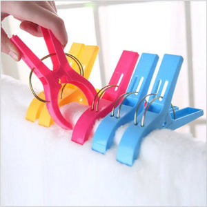 8pcs/set Hanger Clips Large Plastic Useful Clothes Pins Beach Towel Sun Clothes Sunbed Peg Pool Cruiseship Top Clips Wholesale