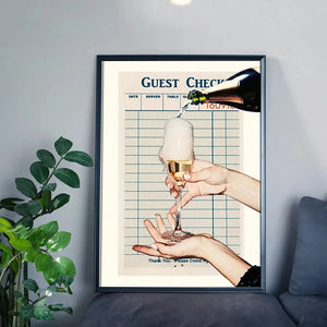 Guest Champagne Cheers Trendy Art Pictures Canvas Painting Pop Art Posters and Prints Wall Art For Bar Living Room Home Decor