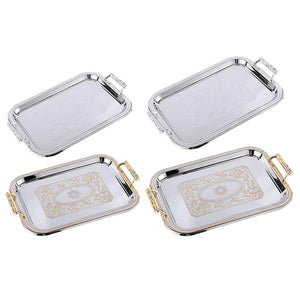 Modern Elegant Serving Tray with Handles for Bathroom Kitchen Countertop