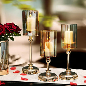 Luxury Candlestick European Golden Candle Holder Aromatherapy Candle Cup Home Decoration For Wedding Bar Party Table Ornaments