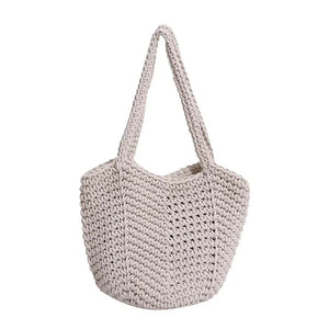 Hand Weaving Women's Shoulder Bag Handbags Large Capacity Casual Straw Bags Bohemian Ladies Beach Bag Fashion Female Bucket Bags