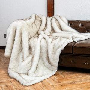 Luxury Faux Fur Blanket high-end Bed linen fox fur blankets for beds plaid on the sofa cover Decoration home blankets and throws