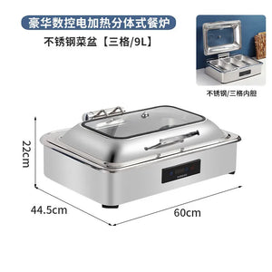 Chafing Dish Buffet Set with Electric Heating Element,Buffet Servers and Warmers Professional Chaffing Server Set Chafer for Cat