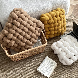 Ins High End Lamb Fleece Back Cushion Soft Comfortable Chair Sofa Cushion Living Room Home Decorative Throw Pillows Soft Pillow