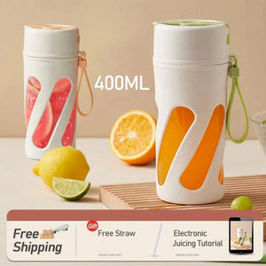 GUESMI Portable Electric Juicer Fruit Mixers 400ML Blender USB Rechargeable Smoothie Mini Blender Multifunction Machine BPA Free